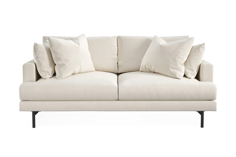 Menard 3-seters Dyp Fløyelssofa 205 cm bred - Kremhvit - Møbler - Sofaer - Fløyelssofaer
