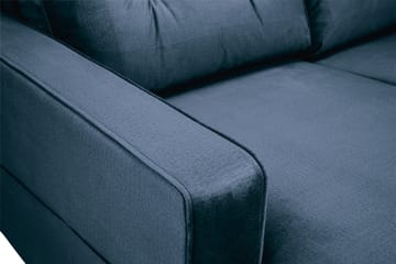 Monroe 3-seters Fløyelssofa - Blå - Møbler - Sofaer - Fløyelssofaer