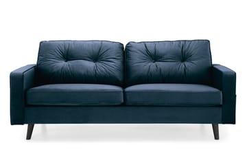 Monroe 3-seters Fløyelssofa - Blå - Møbler - Sofaer - Fløyelssofaer