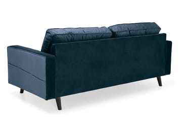 Monroe 3-seters Fløyelssofa - Blå - Møbler - Sofaer - Fløyelssofaer