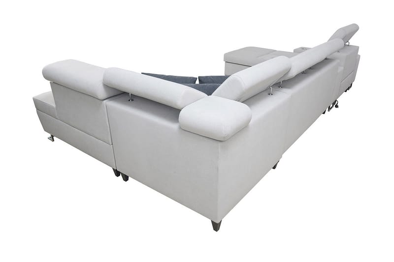 Morenia 4-seter Sovesofa 127x195 cm med Oppbevaring i Fløyel - Rosa - Møbler - Sofaer - Fløyelssofaer