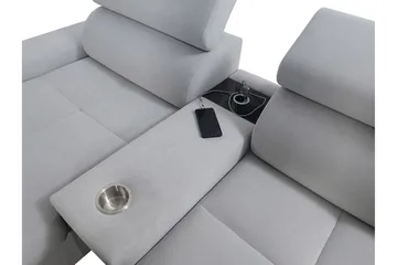 Morenia 4-seter Sovesofa 127x195 cm med Oppbevaring i Fløyel - Rosa - Møbler - Sofaer - Fløyelssofaer