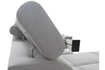 Morenia 4-seter Venstrevendt Sovesofa 127x284 cm med Oppbevaring i Fløyel - Lysegrå - Møbler - Sofaer - Fløyelssofaer