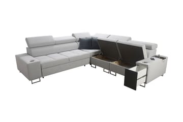 Morenia 4-seters Hjørnesovesofa Høyre - Hvit - Møbler - Sofaer - Fløyelssofaer