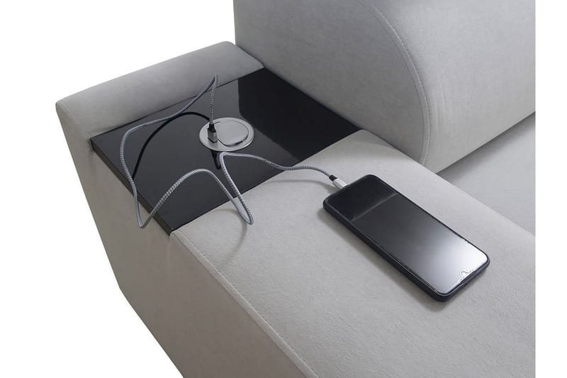 Morenia 4-seters Hjørnesovesofa Høyre - Hvit - Møbler - Sofaer - Fløyelssofaer