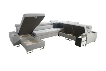 Morenia 4-seters Hjørnesovesofa Høyre - Hvit - Møbler - Sofaer - Fløyelssofaer