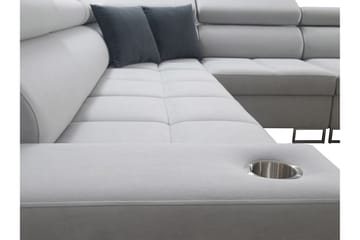 Morenia 4-seters Hjørnesovesofa Høyre - Hvit - Møbler - Sofaer - Fløyelssofaer