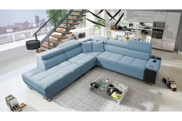 Morenia Sovesofa m. Sjeselong L-formet - Møbler - Sofaer - Fløyelssofaer