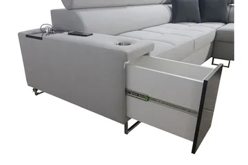 Morenia Sovesofa m. Sjeselong L-formet - Møbler - Sofaer - Fløyelssofaer