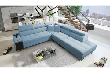 Morenia Sovesofa m. Sjeselong L-formet - Møbler - Sofaer - Fløyelssofaer