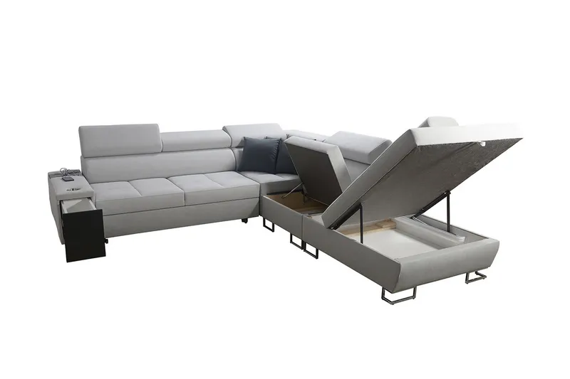 Morenia Sovesofa m. Sjeselong L-formet - Møbler - Sofaer - Fløyelssofaer