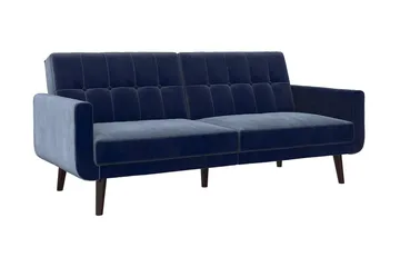 Nola 3-seters Sovesofa Fløyel/Blå - Dorel Home - Møbler - Sofaer - Fløyelssofaer