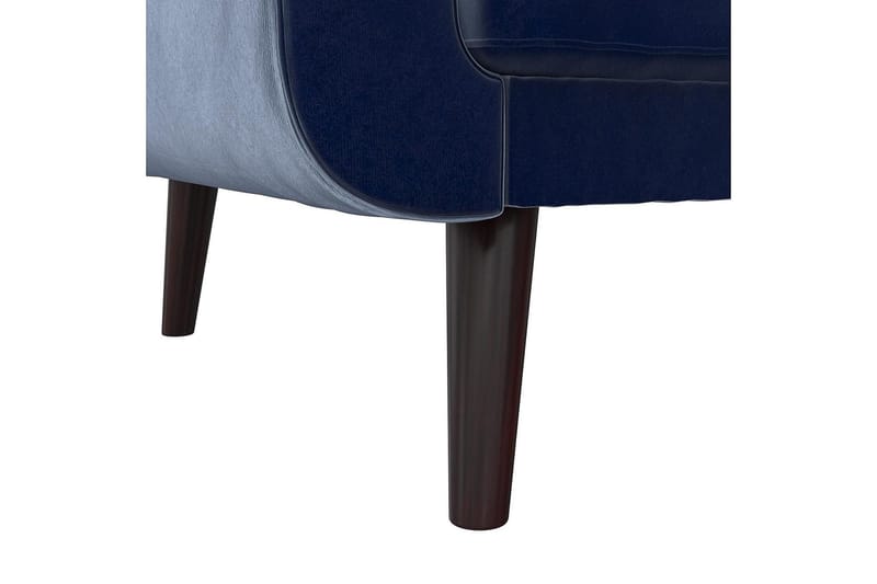 Nola 3-seters Sovesofa Fløyel/Blå - Dorel Home - Møbler - Sofaer - Fløyelssofaer