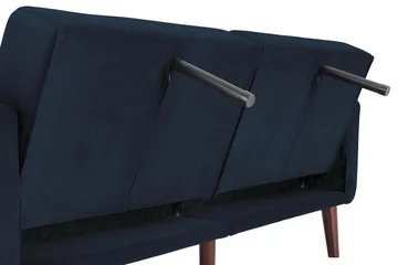 Nola 3-seters Sovesofa Fløyel/Blå - Dorel Home - Møbler - Sofaer - Fløyelssofaer