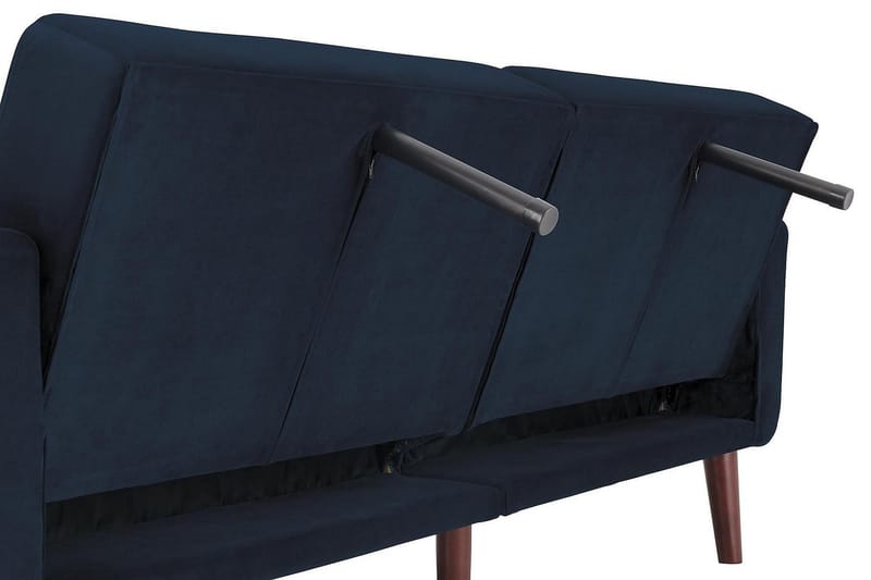 Nola 3-seters Sovesofa Fløyel/Blå - Dorel Home - Møbler - Sofaer - Fløyelssofaer