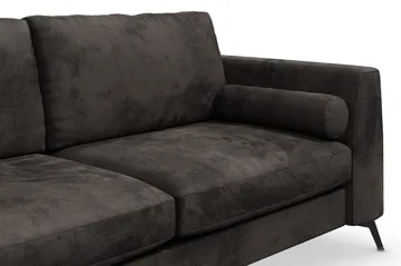 Ocean Lyx 3-seter Sofa - Mørkegrå/Fløyel - Møbler - Sofaer - Fløyelssofaer