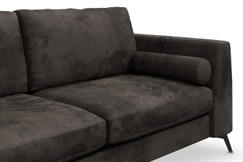 Ocean Lyx 3-seter Sofa - Mørkegrå/Fløyel - Møbler - Sofaer - Fløyelssofaer