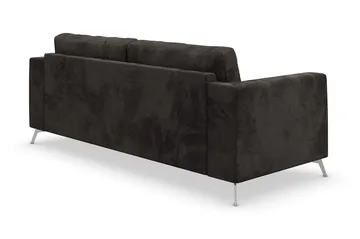Ocean Lyx 3-seter Sofa - Mørkegrå/Fløyel - Møbler - Sofaer - Fløyelssofaer
