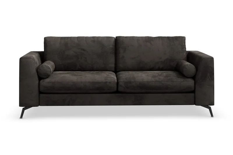 Ocean Lyx 3-seter Sofa - Mørkegrå/Fløyel - Møbler - Sofaer - Fløyelssofaer