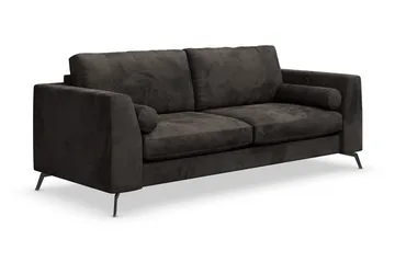 Ocean Lyx 3-seter Sofa - Mørkegrå/Fløyel - Møbler - Sofaer - Fløyelssofaer