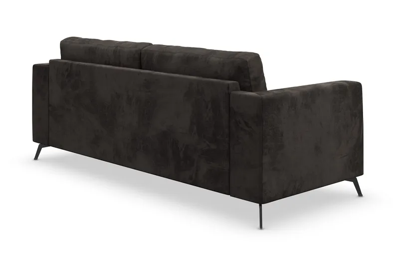 Ocean Lyx 3-seter Sofa - Mørkegrå/Fløyel - Møbler - Sofaer - Fløyelssofaer