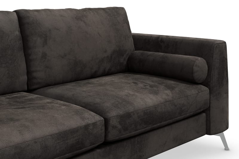 Ocean Lyx 3-seter Sofa - Mørkegrå/Fløyel - Møbler - Sofaer - Fløyelssofaer
