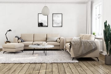 Ocean Lyx 3-seters Fløyelssofa - Beige - Møbler - Sofaer - Fløyelssofaer