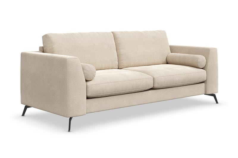 Ocean Lyx 3-seters Fløyelssofa - Beige - Møbler - Sofaer - Fløyelssofaer