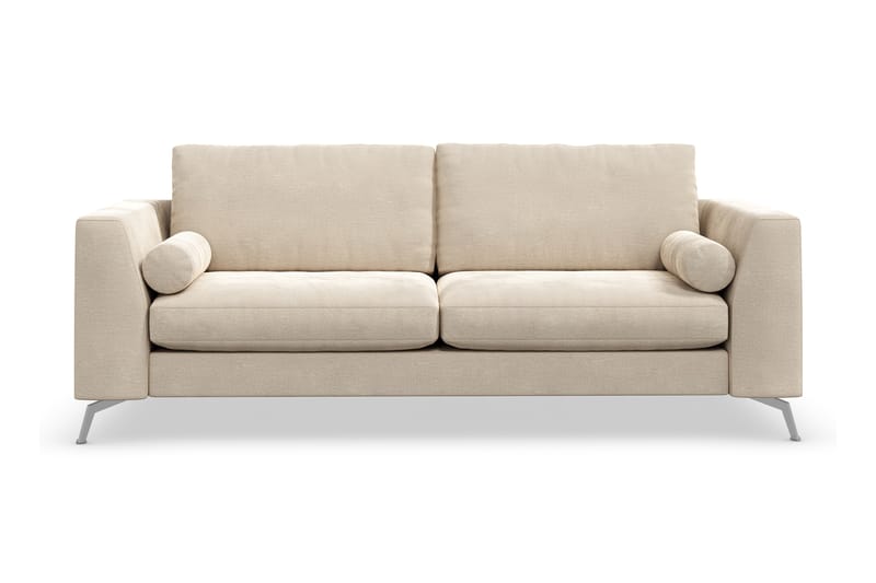 Ocean Lyx 3-seters Fløyelssofa - Beige - Møbler - Sofaer - Fløyelssofaer
