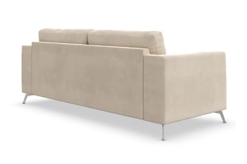 Ocean Lyx 3-seters Fløyelssofa - Beige - Møbler - Sofaer - Fløyelssofaer