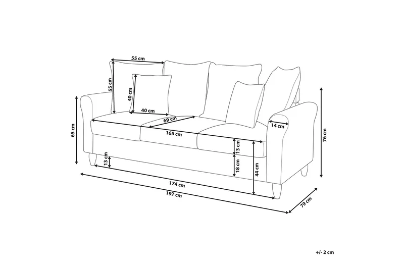 Paretti Sofa Fløyel - Grønn - Møbler - Sofaer - Fløyelssofaer