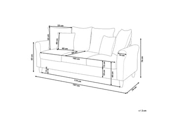 Paretti Sofa Fløyel - Grønn - Møbler - Sofaer - Fløyelssofaer