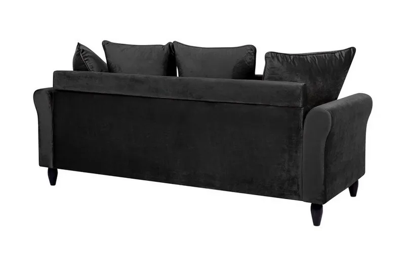 Paretti Sofa Fløyel - Svart - Møbler - Sofaer - Fløyelssofaer