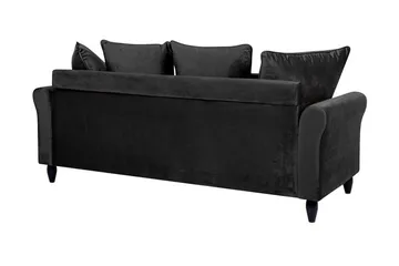 Paretti Sofa Fløyel - Svart - Møbler - Sofaer - Fløyelssofaer