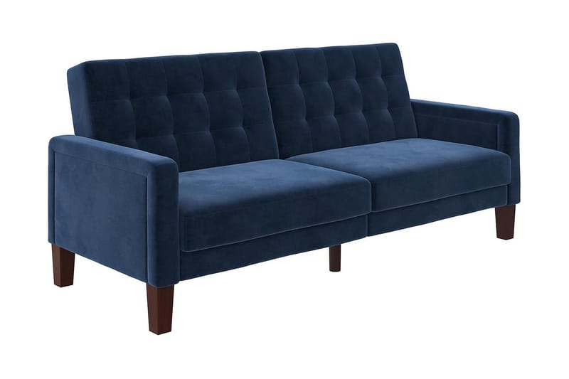 Porter 2-seters Sovesofa Fløyel/Blå - Dorel Home - Møbler - Sofaer - Fløyelssofaer