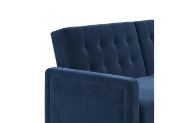 Porter 2-seters Sovesofa Fløyel/Blå - Dorel Home - Møbler - Sofaer - Fløyelssofaer