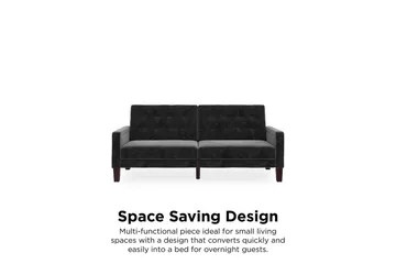 Porter 2-seters Sovesofa Fløyel/Grå - Dorel Home - Møbler - Sofaer - Fløyelssofaer