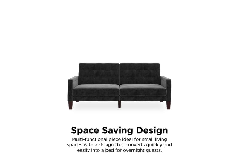 Porter 2-seters Sovesofa Fløyel/Grå - Dorel Home - Møbler - Sofaer - Fløyelssofaer