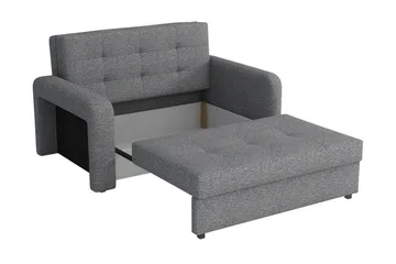 Ramdalen 2-seters Sovesofa Venstre - Fløyel/Svart - Møbler - Sofaer - Sovesofaer - 2 seters sovesofa