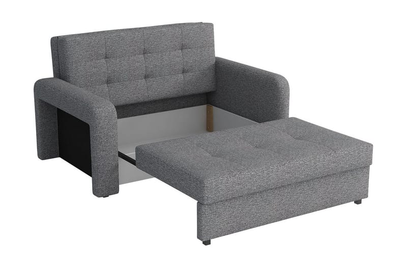 Ramdalen 2-seters Sovesofa Venstre - Fløyel/Svart - Møbler - Sofaer - Sovesofaer - 2 seters sovesofa