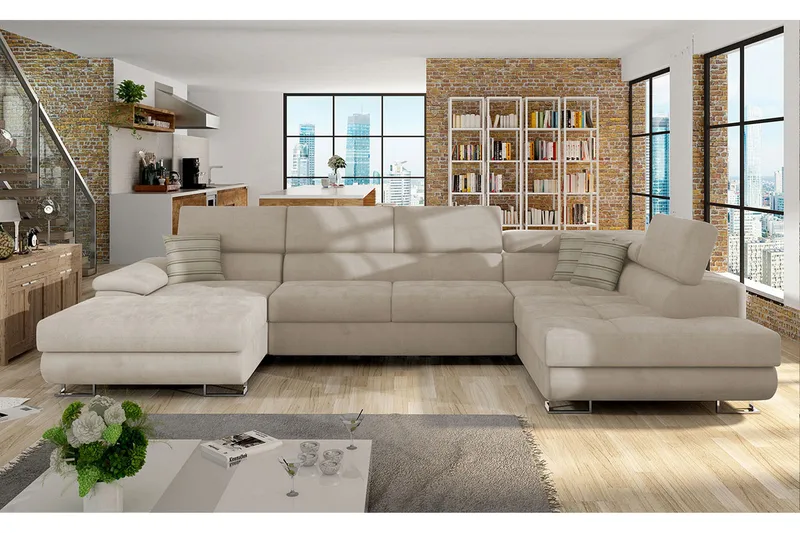 Reginia Hjørnesovesofa Høyre - Møbler - Sofaer - Fløyelssofaer