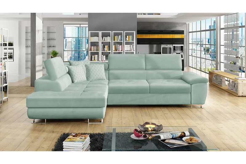 Reginia Hjørnesovesofa - Møbler - Sofaer - Fløyelssofaer