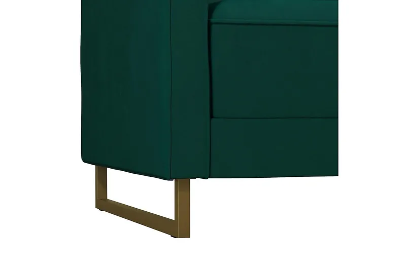 Skylar 2-seters Sovesofa Justerbar Fløyel/Grønn /Messing - Novogratz - Møbler - Sofaer - Fløyelssofaer