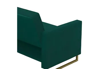 Skylar 2-seters Sovesofa Justerbar Fløyel/Grønn /Messing - Novogratz - Møbler - Sofaer - Fløyelssofaer