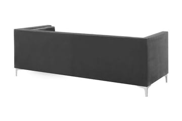 Sofa Roshane Fløyel - Grå - Møbler - Sofaer - Fløyelssofaer