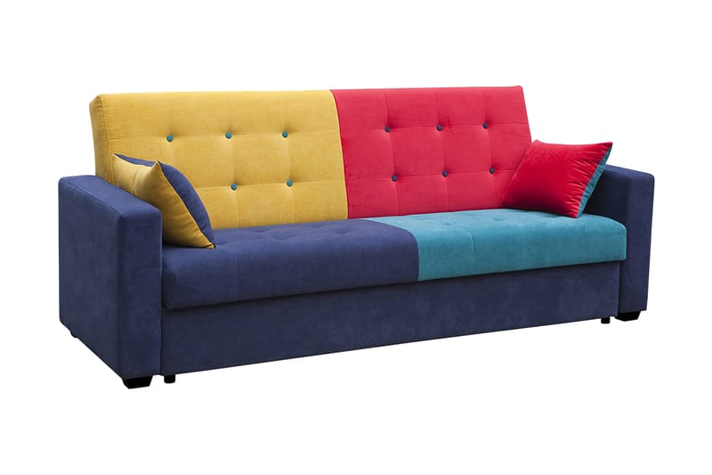 Sovesofa Bartek 224x88x90 cm - Fløyelssofaer - 3 seters sovesofa