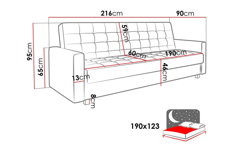 Sovesofa Cassano - Grønn - Møbler - Sofaer - Fløyelssofaer