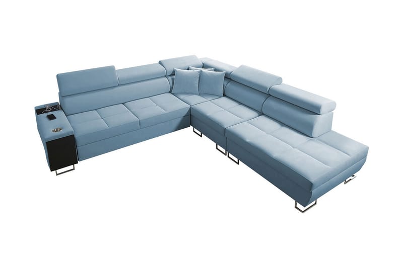 Sovesofa m. sjeselong Torretta L-formet - Fløyelssofaer