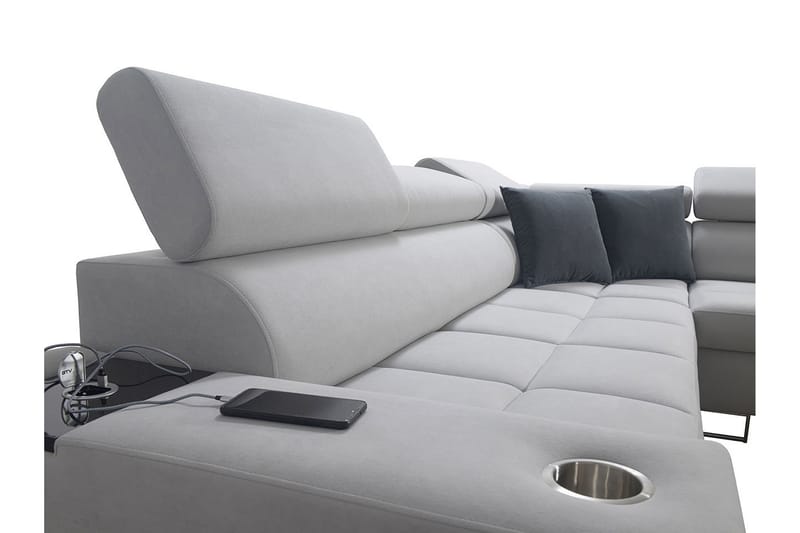 Sovesofa m. sjeselong Torretta L-formet - Møbler - Sofaer - Fløyelssofaer