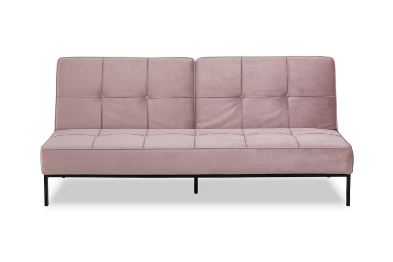 Sovesofa Vanco Fløyel - Rosa - 2 seters sovesofa - Fløyelssofaer